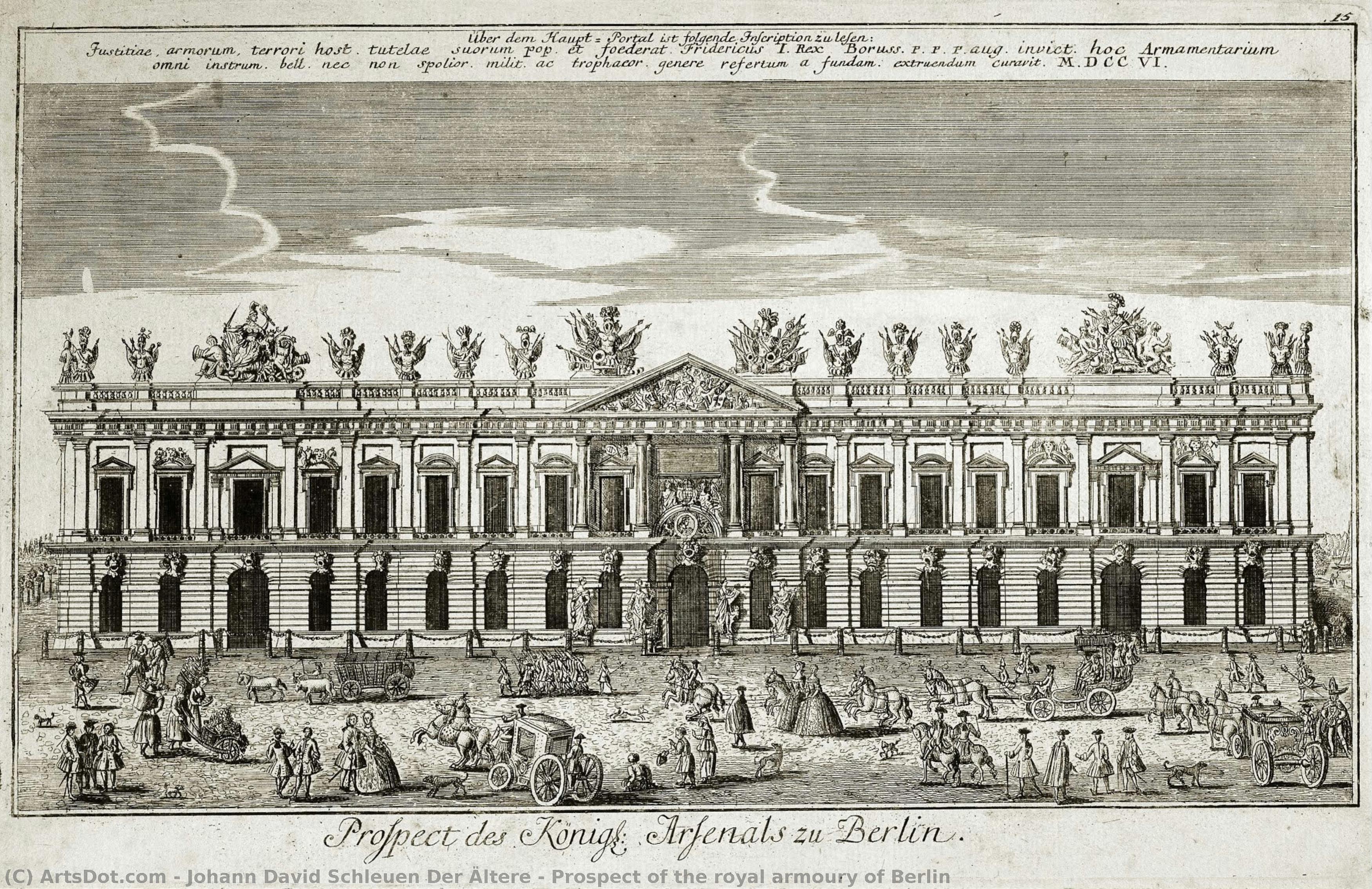 Prospect Of The Royal Armoury Of Berlin — Johann David Schleuen Der Ältere