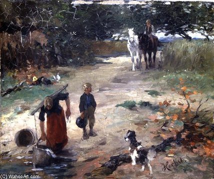 At The Village Pond — Thomas Ludwig Herbst