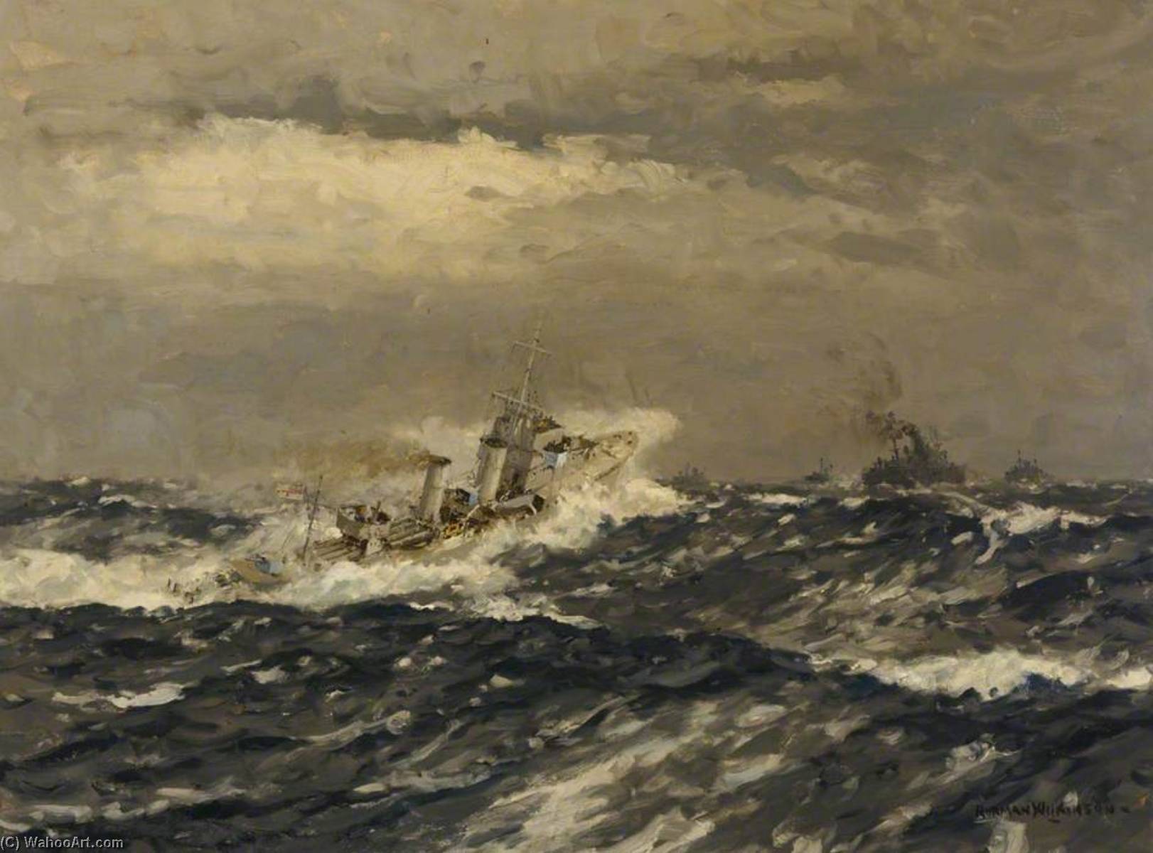 Atlantic Convoy — Norman Vilkinson
