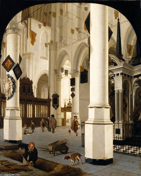 The Interior Of The Nieuwe Kerk In Delft With The Tomb Of William The Silent — Hendrick Corneliszoon Van Vliet
