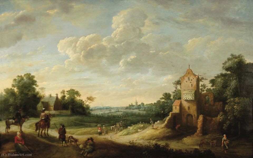 Landscape With A Pigeon House And Travellers — Gillis I Peeters