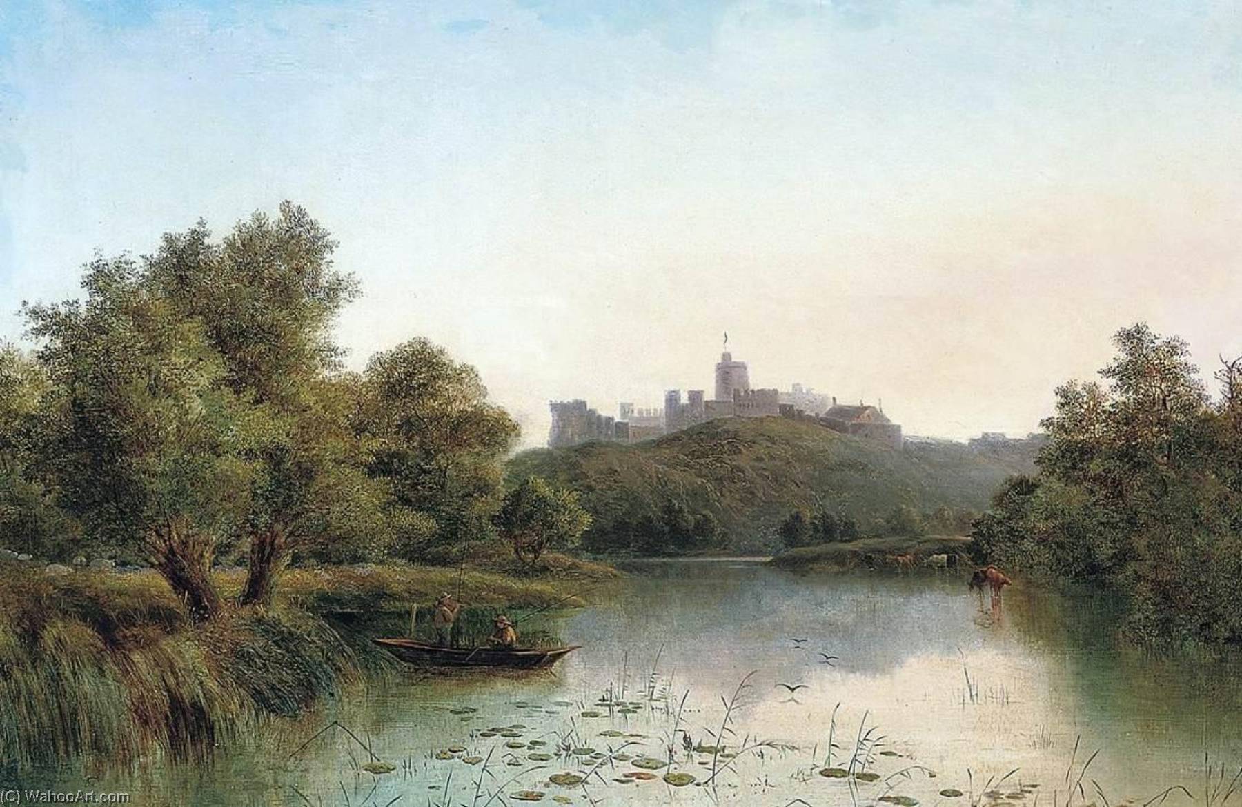 Windsor Castle From The Thames — George Augustus Williams