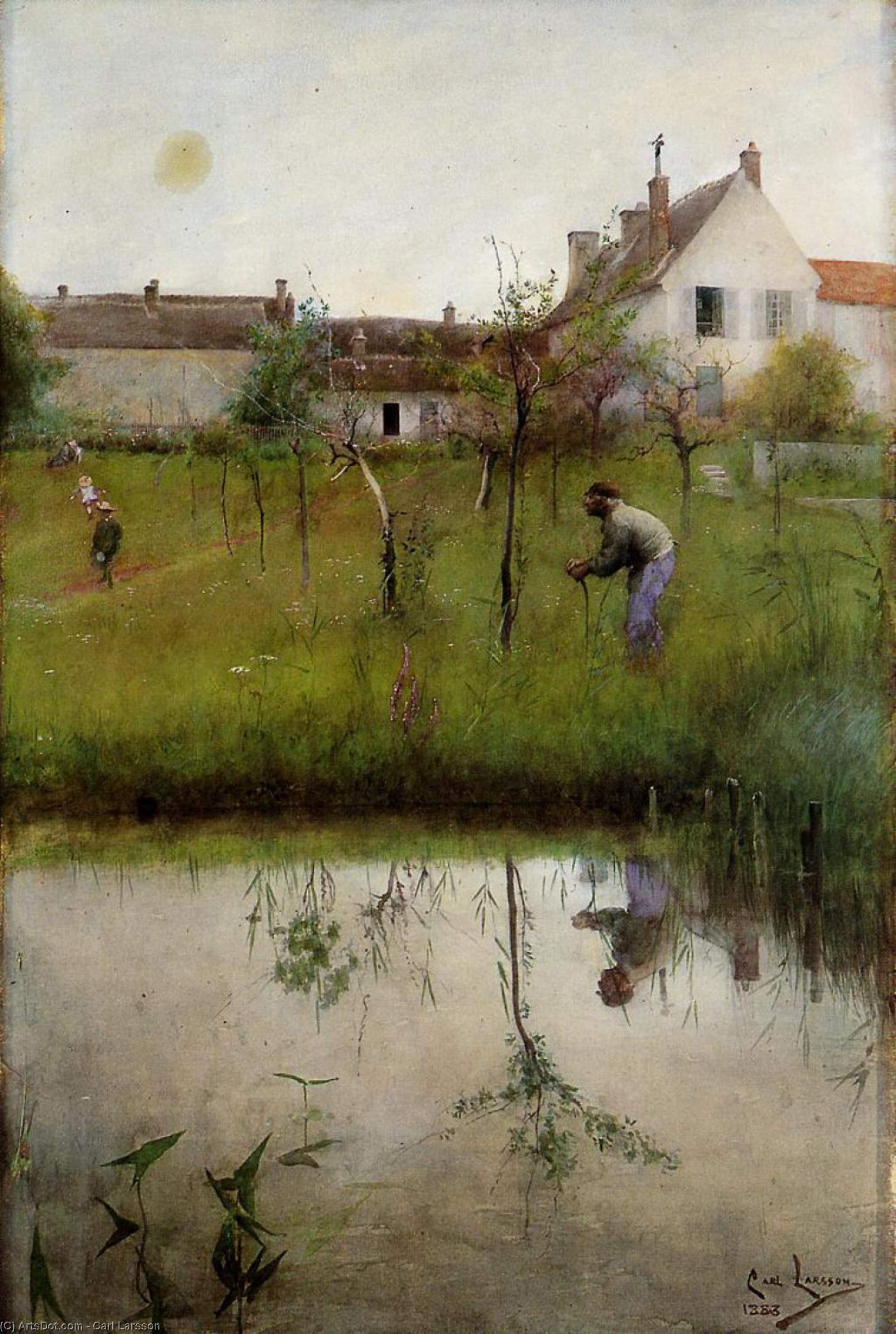 El Anciano Y Los Nuevos Árboles — Carl Larsson