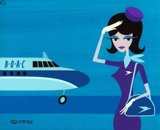 Fligth 9 To Miami Is Now Boarding — Josh Agle (shag)