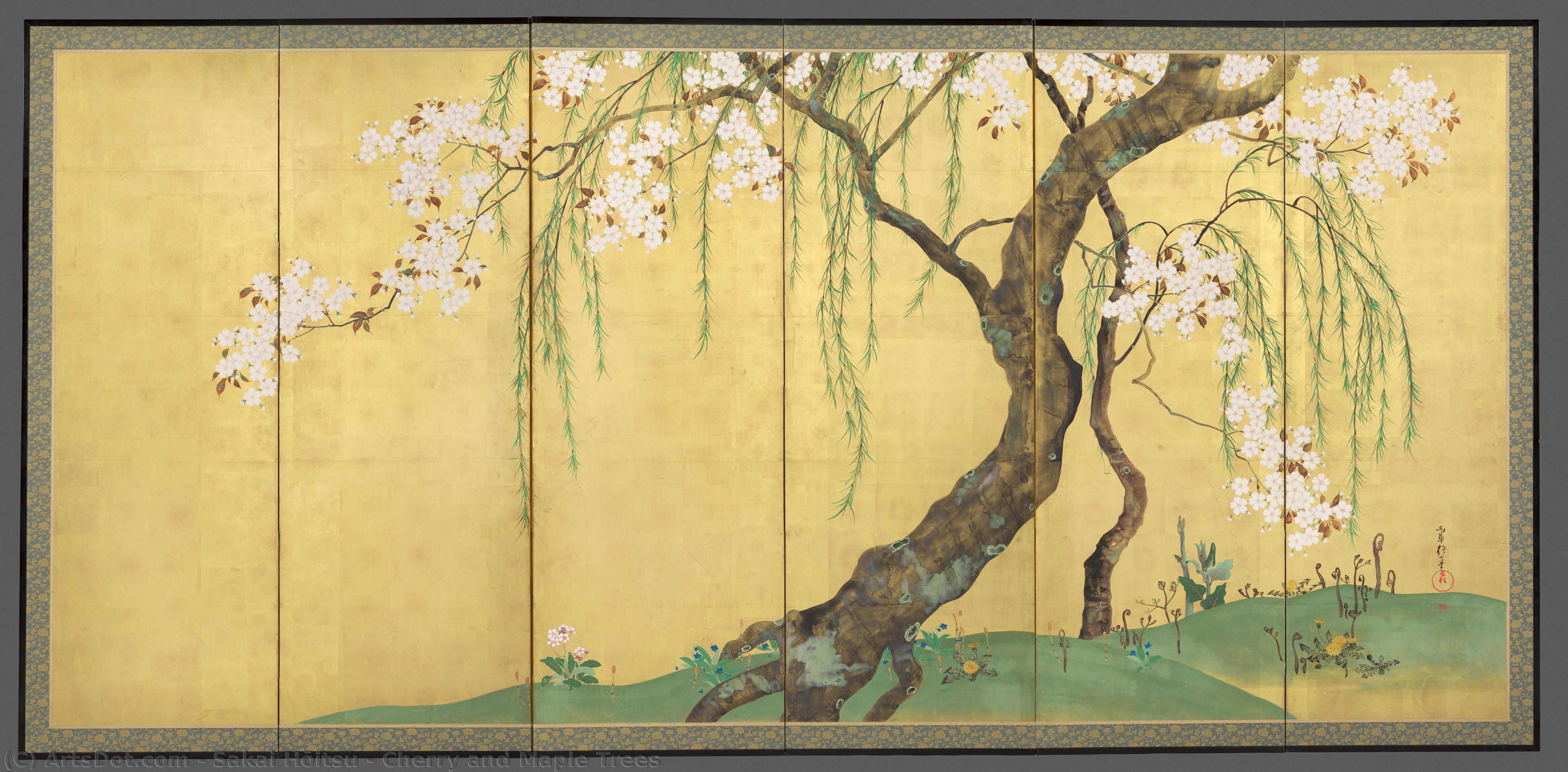 Cherry And Maple Trees — Сакай Хōицу