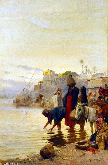 Washerwomen On The Nile — Charles Wilda