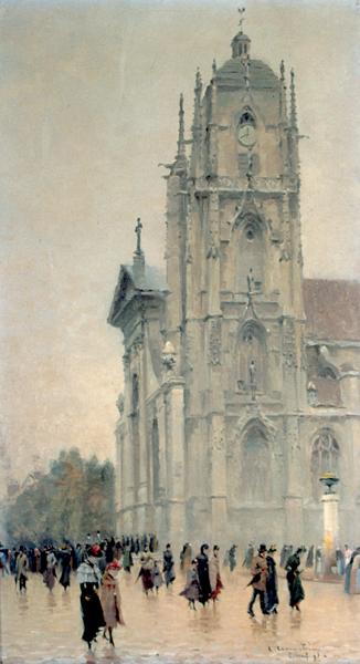 Sortie De Messe À L'église Saint Jean — Léon Jules Lemaître