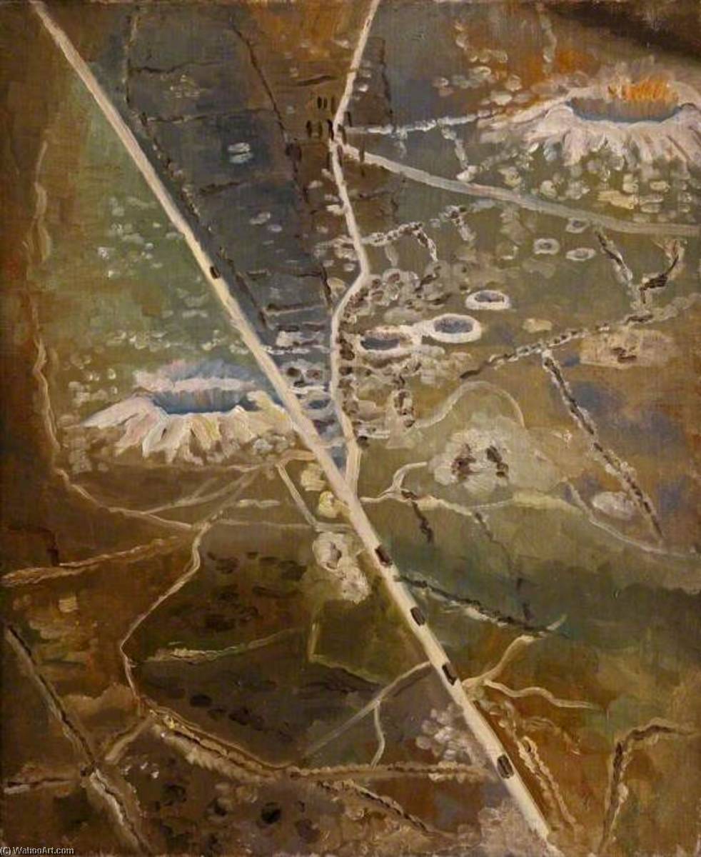 Mine Craters At Albert Seen From An Aeroplane — Richard Carline