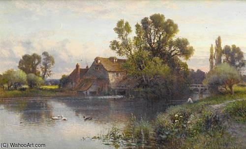 Fishing By The Mill, Sussex — Alfred I Glendening