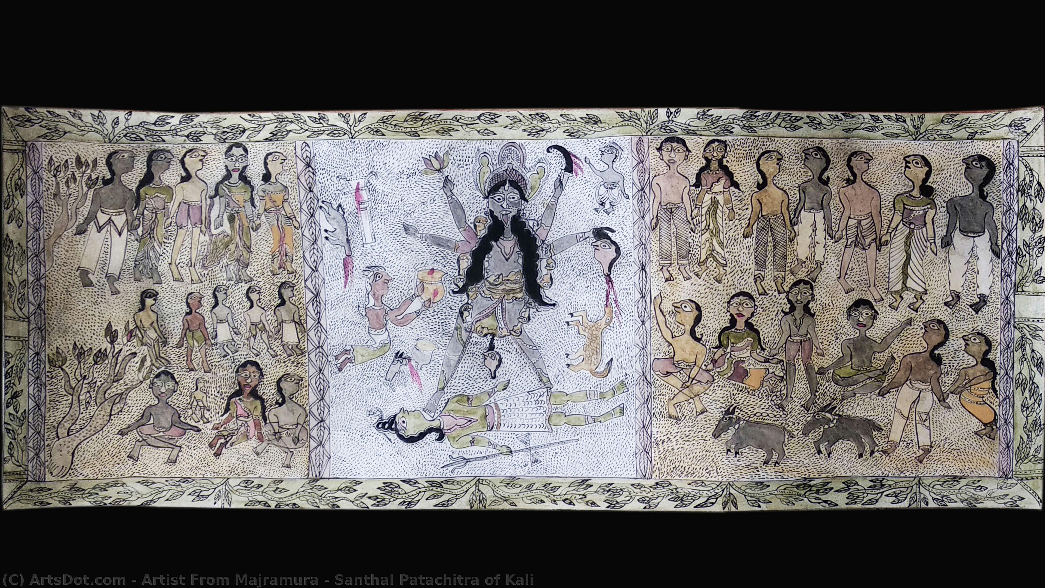 Santhal Patachitra Of Kali — Artist From Majramura