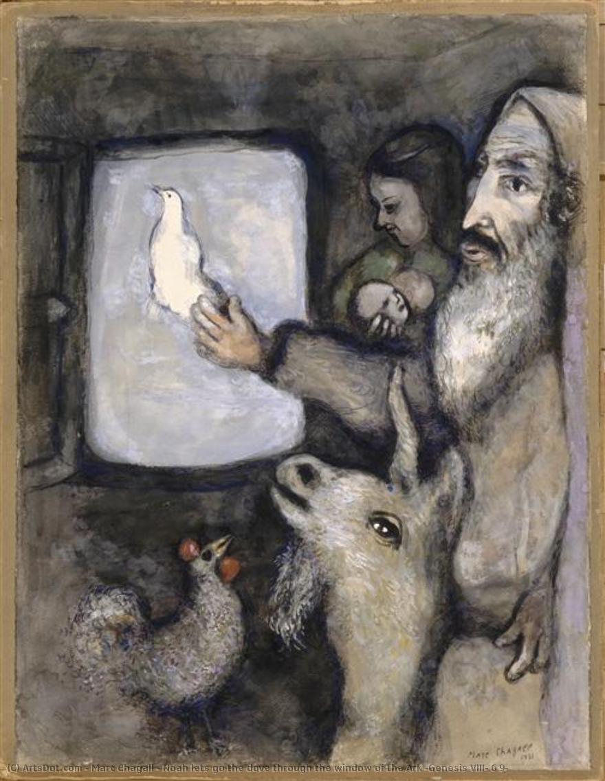 Noah Lets Go The Dove Through The Window Of The Ark (genesis Viii, 6 9) — Марк Шагал