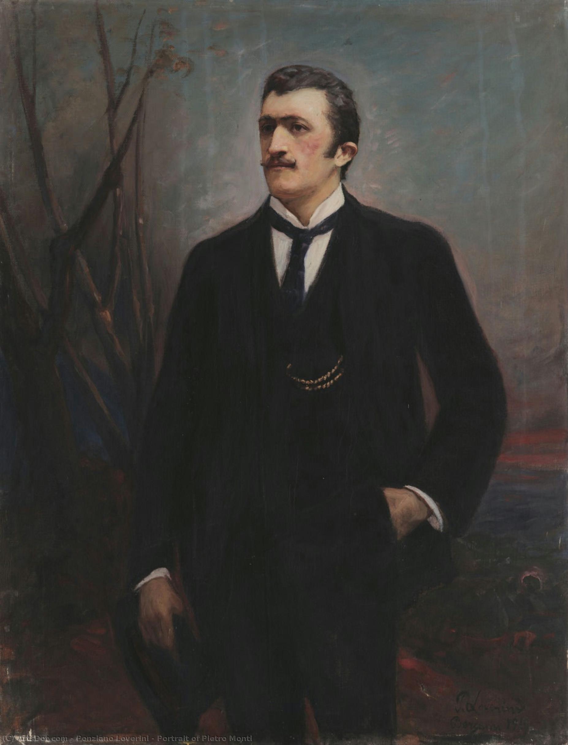 Portrait Of Pietro Monti — Ponziano Loverini