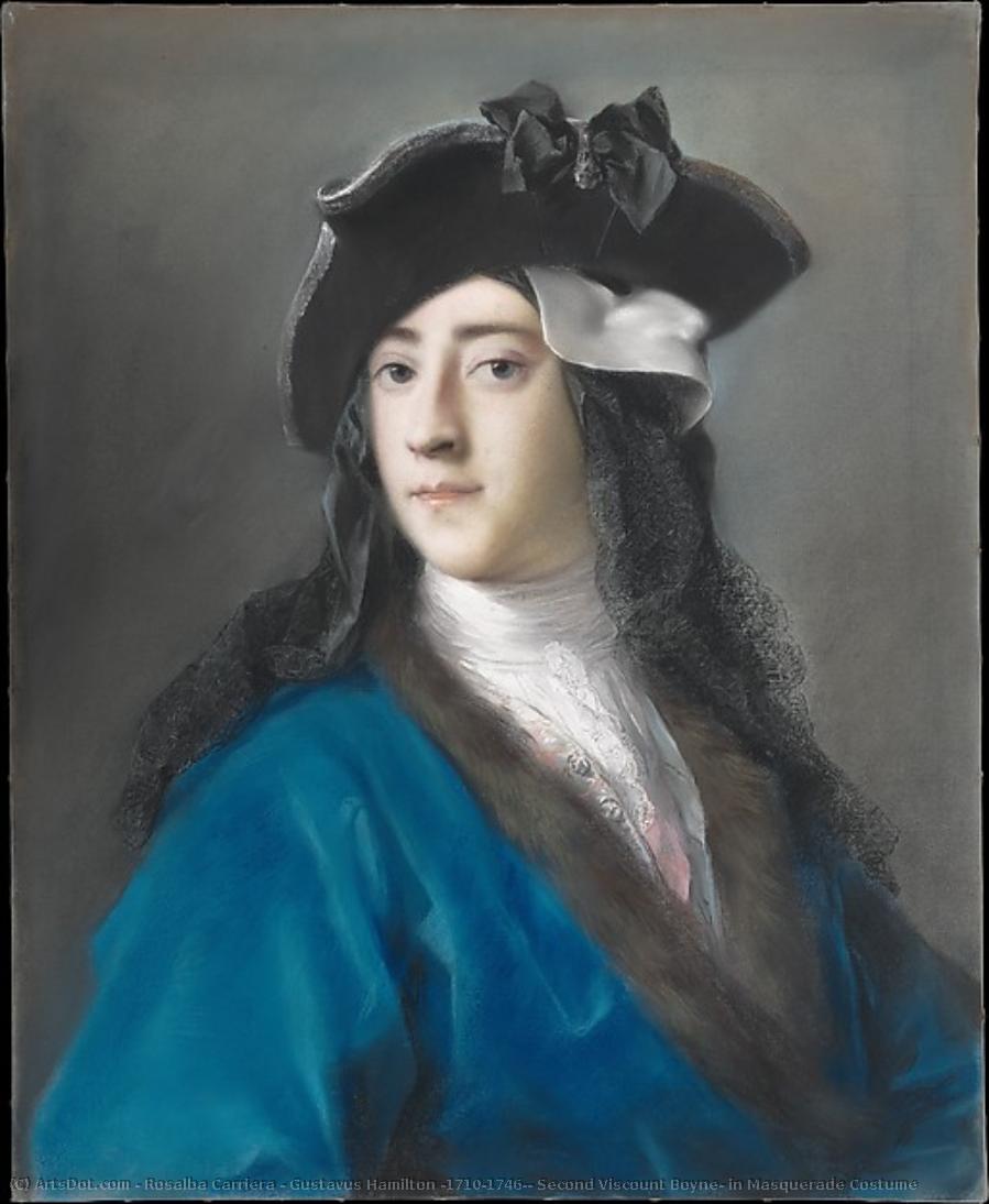 Gustavus Hamilton (1710–1746), Second Viscount Boyne, In Masquerade Costume — ロザルバ・カリエラ