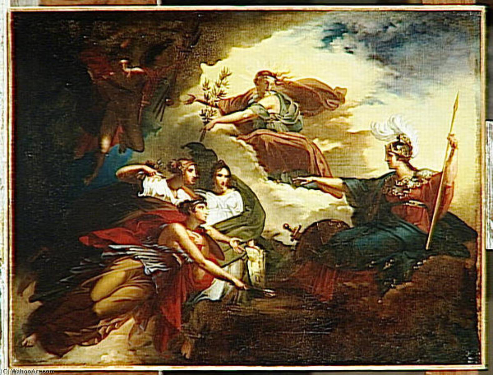 La France Sous Les Traits De Minerve Protegeant Les Arts — Charles Meynier