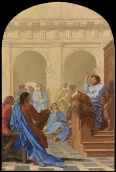Saint Bruno Enseigne La Théologie Dans Les Écoles De Reims — Eustache Le Sueur (lesueur)