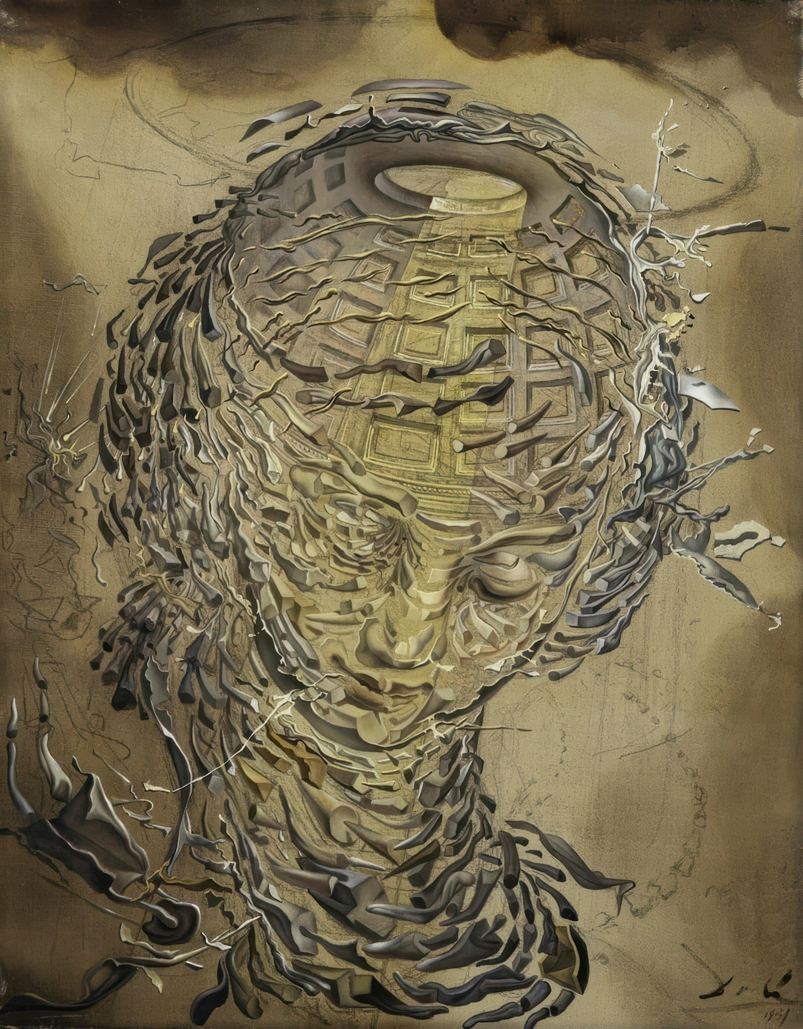 Raphaelesque Head Bursting — Salvador Dalí