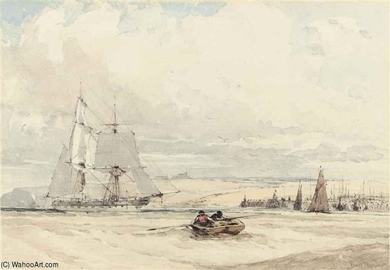 A Merchantman In The Channel Off Newhaven, Sussex — John Callow