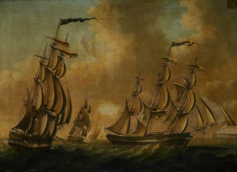 Man Of War Off Flamborough Head, East Riding Of Yorkshire — Robert Willoughby