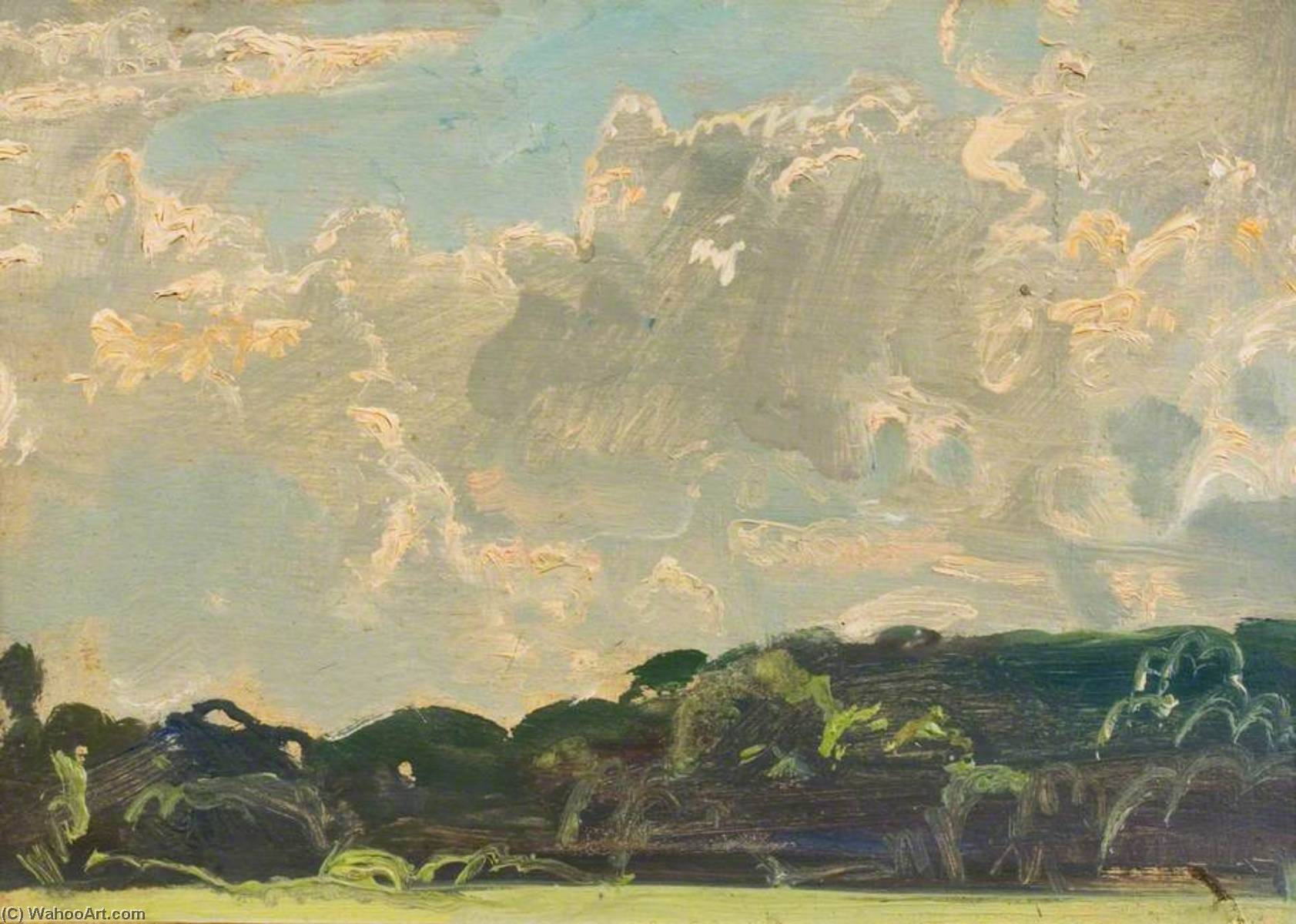 Study Of Trees (recto) — Sir Alfred James Munnings