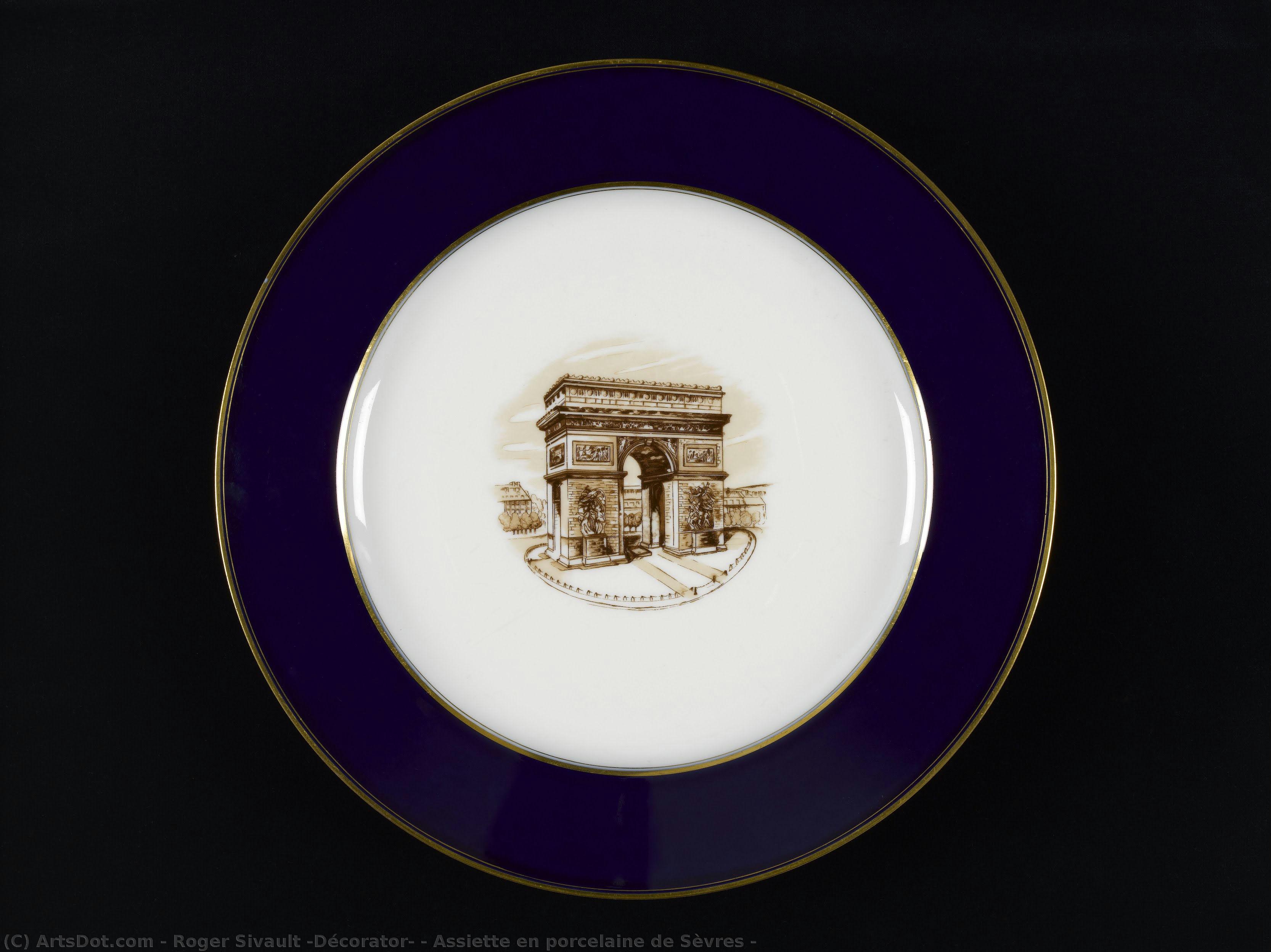 Assiette En Porcelaine De Sèvres — Roger Sivault (dekorateur)