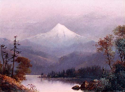 Mt. Hood, Sunset, (painting) — William Samuel Parrott
