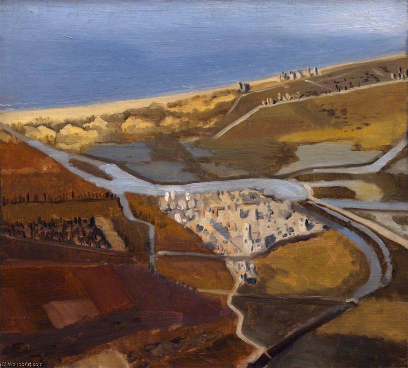 Nieuport And Seacoast Seen From An Aeroplane — Richard Carline