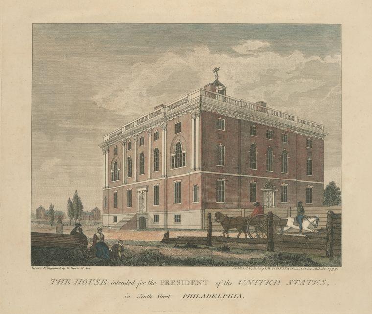The House Intended For The President Of The United States, In Ninth Street Philadelphia — Thomas Birch
