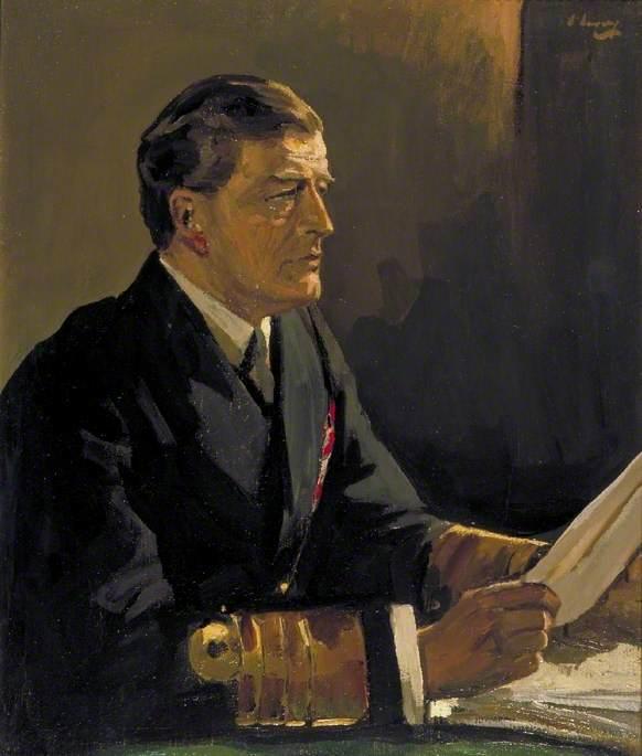 Study For 'admiral Sir David Beatty, Reading The Terms Of The Armistice To The German Delegates — ジョン・ラベリー