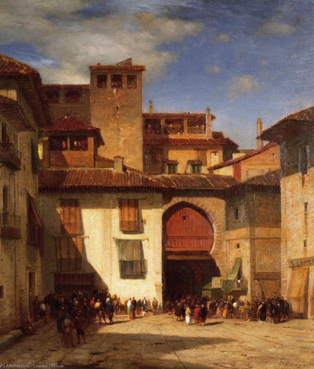 Spanish Market Place — Samuel Colman