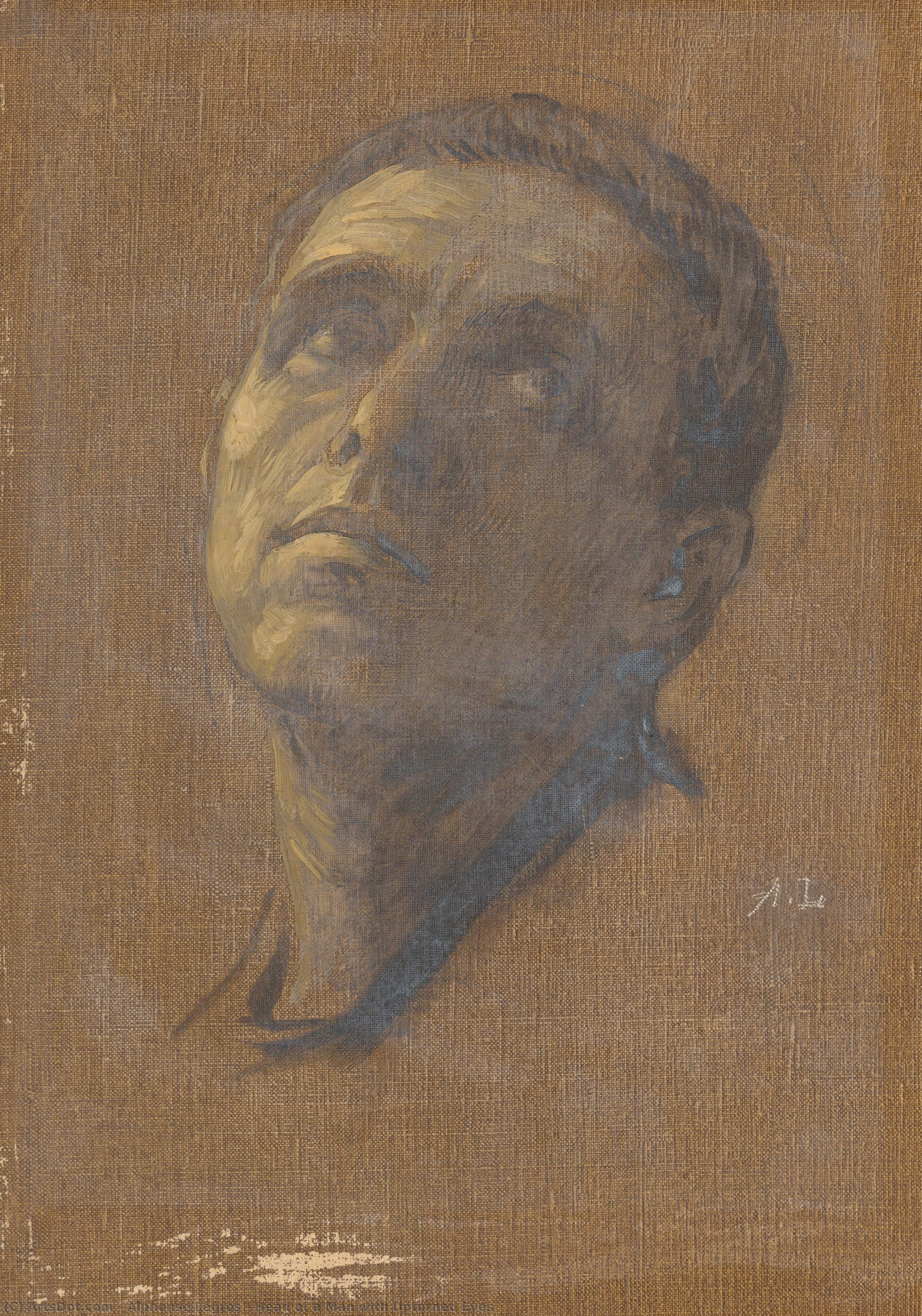 Head Of A Man With Upturned Eyes — Alphonse Legros