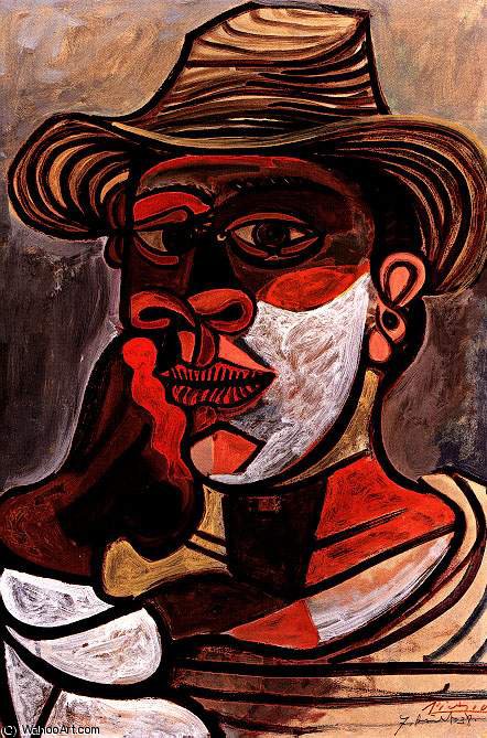 El Hombre Con Guantes Rojos — Pablo Picasso