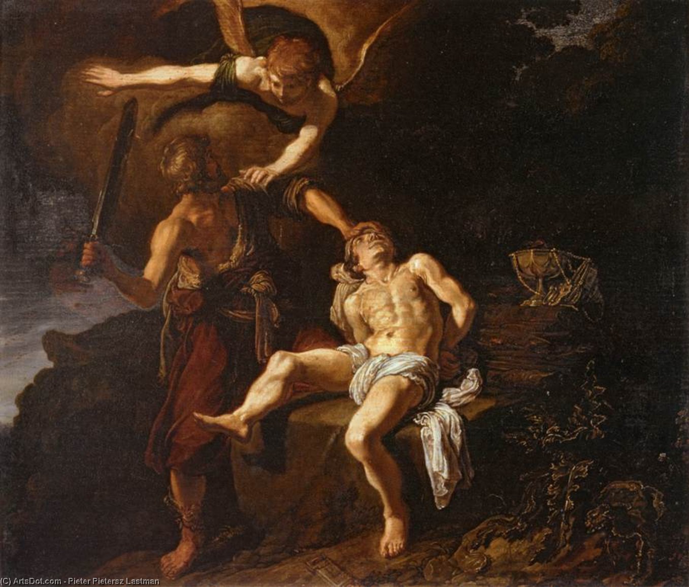 The Angel Of The Lord Preventing Abraham From Sacrificing His Son Isaac — Pieter Pietersz Lastman