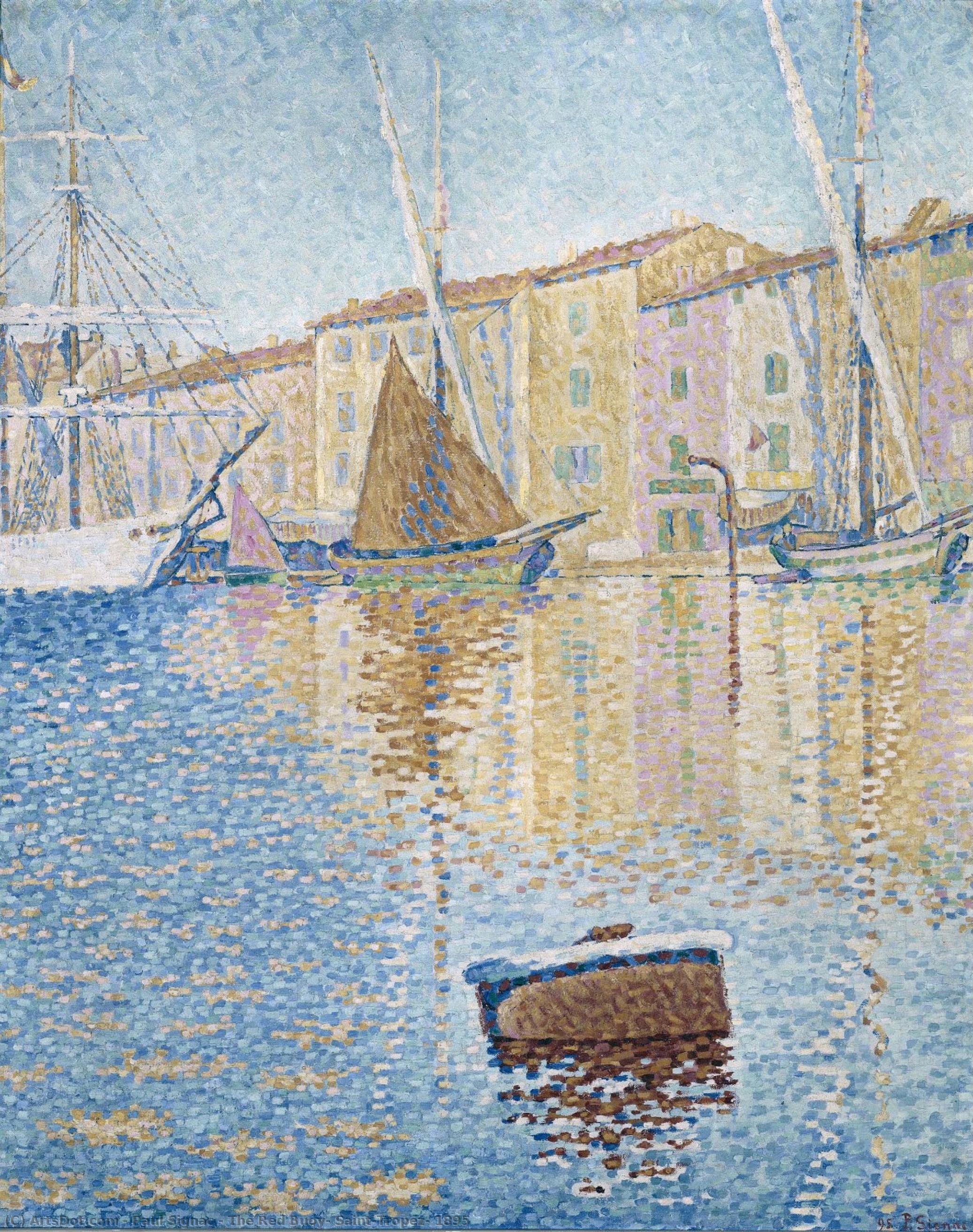 The Red Buoy, Saint-tropez, 1895 — Paul Signac