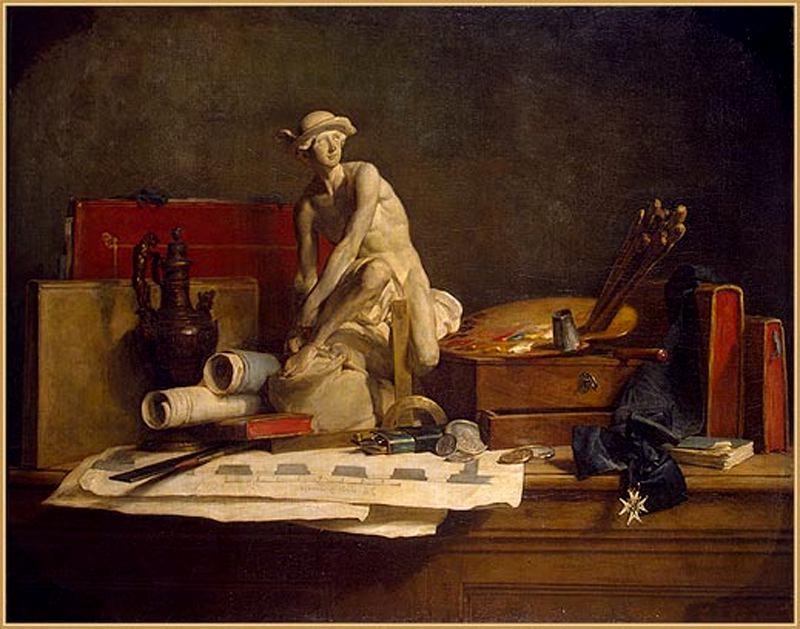 Still Life With The Attributes Of The Arts — Jean-baptiste-siméon Chardin