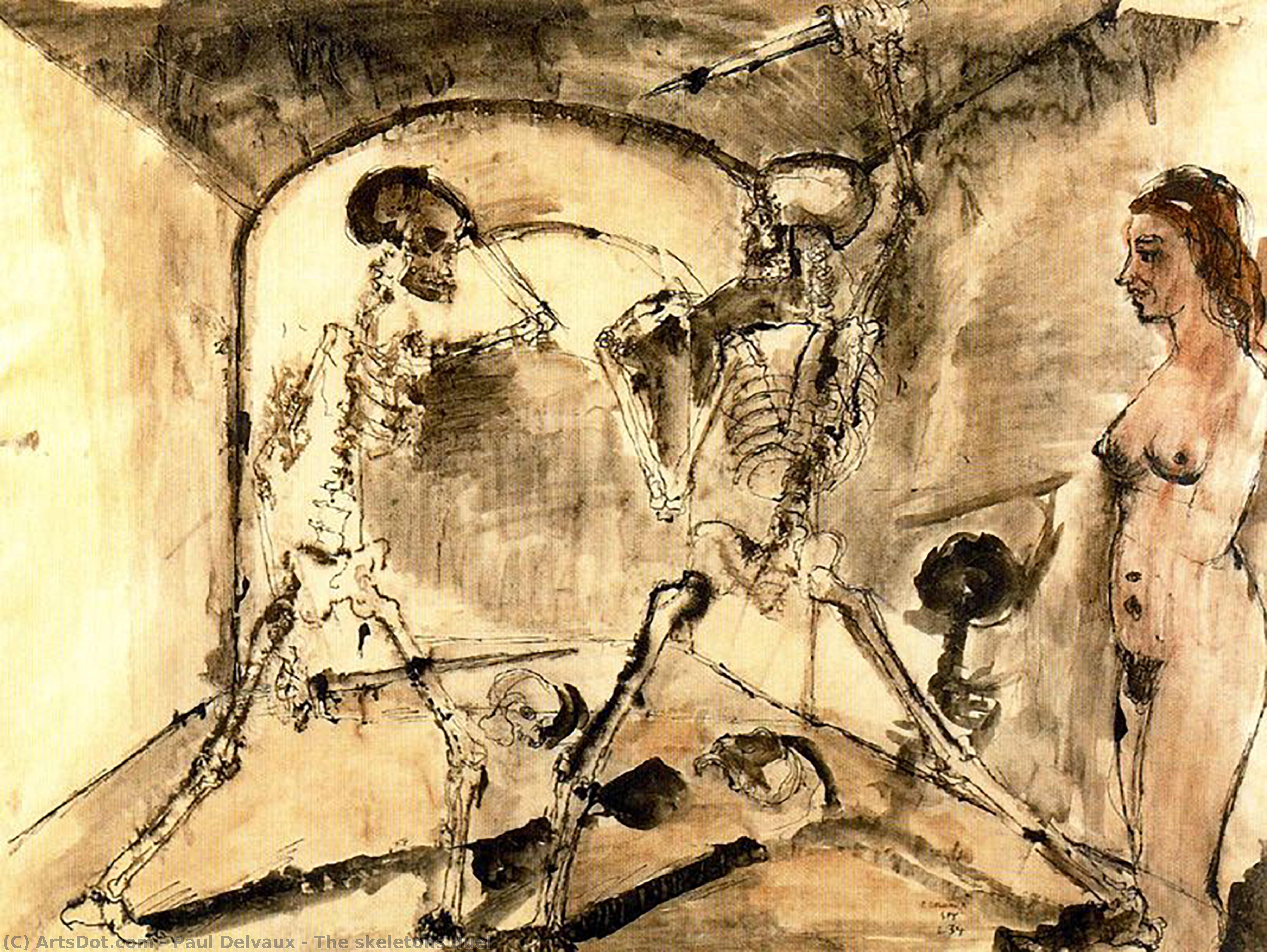 The Skeletons Duel — Paul Delvaux