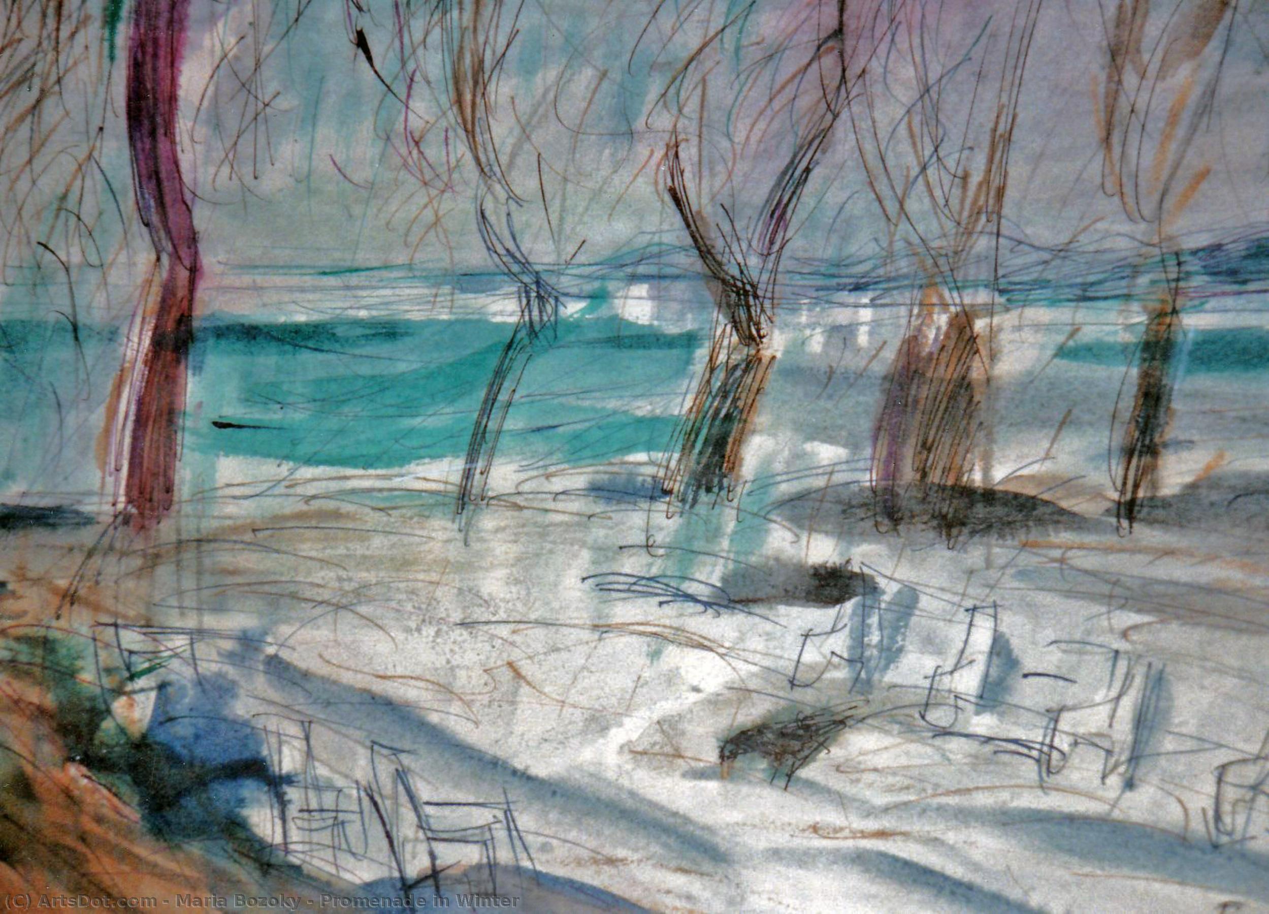 Promenade In Winter — Mária Bozóky