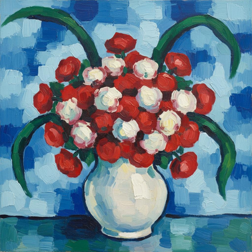 Crimson Radiance In Cerulean Bloom: A Singular Vision — Marc Duvallier