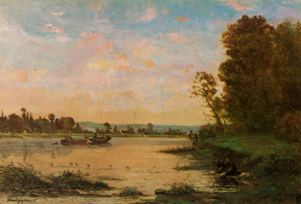 Summer Morning On The Oise — Charles-françois Daubigny