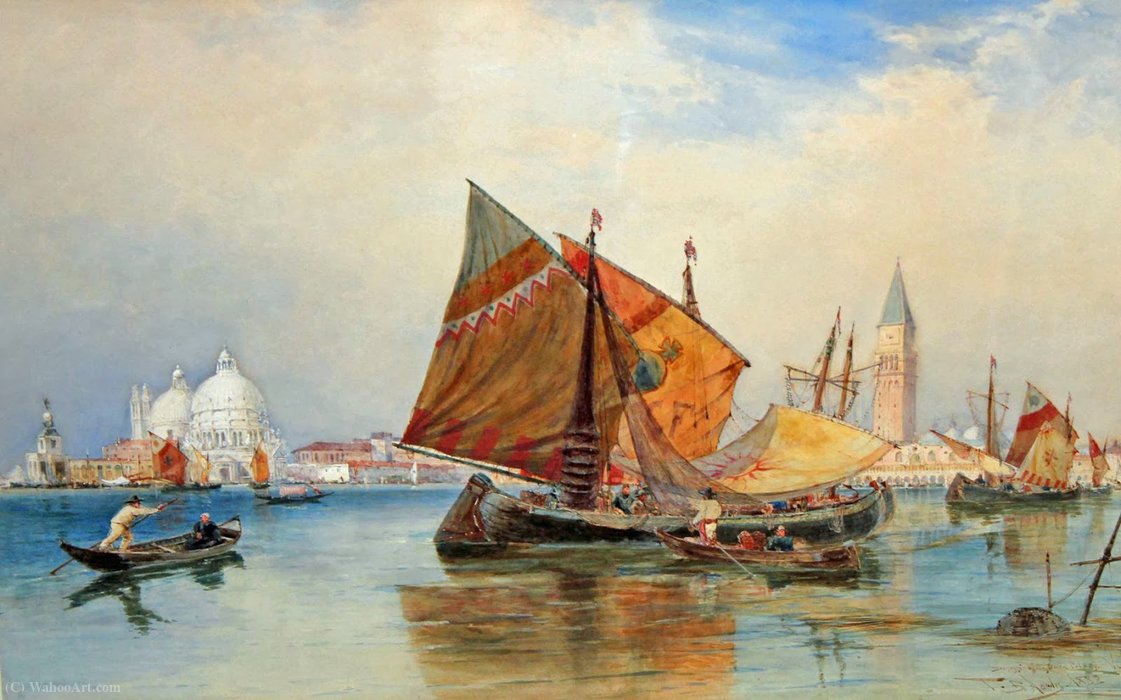 Bragozzi Off The Ducal Palace — Thomas Bush Hardy