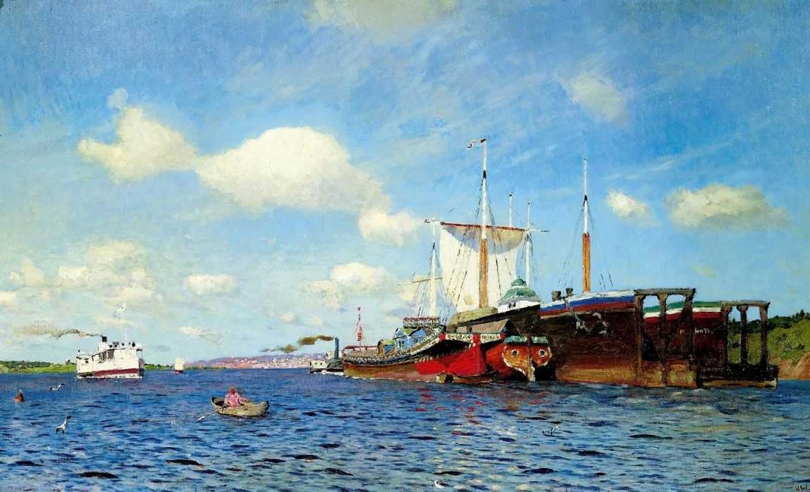 Brisk Wind, Volga — Isaak Ilyich Levitan