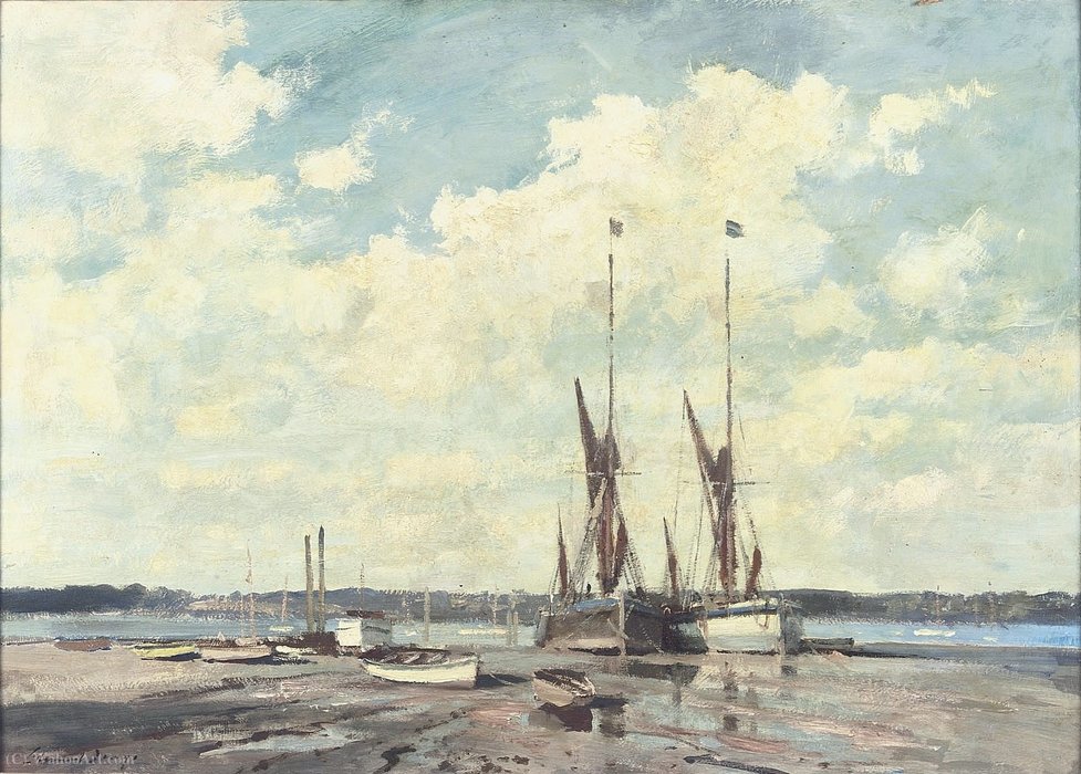 The `millie` And The `salcote Belle` At Pin Mill — Edward Seago