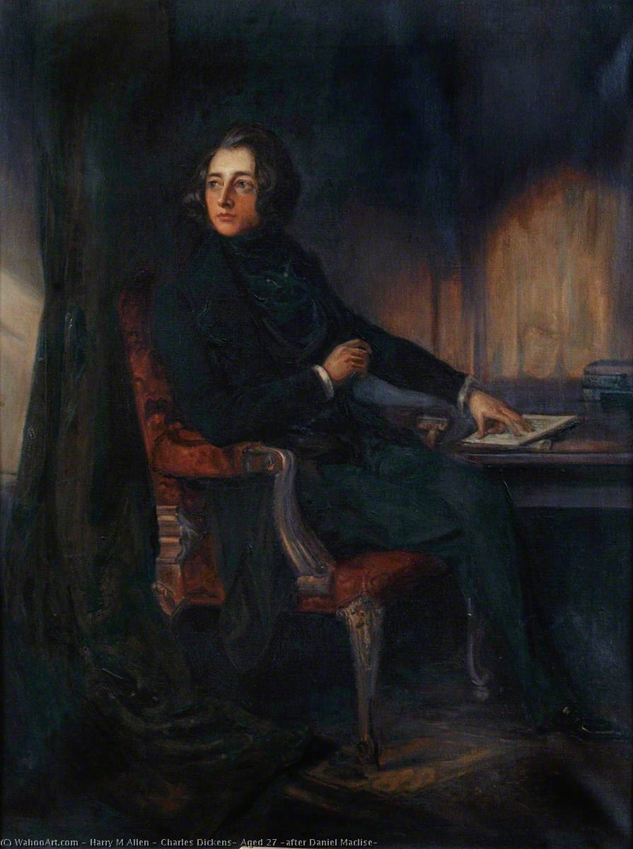 Charles Dickens, Aged 27 (after Daniel Maclise) — Harry M Allen