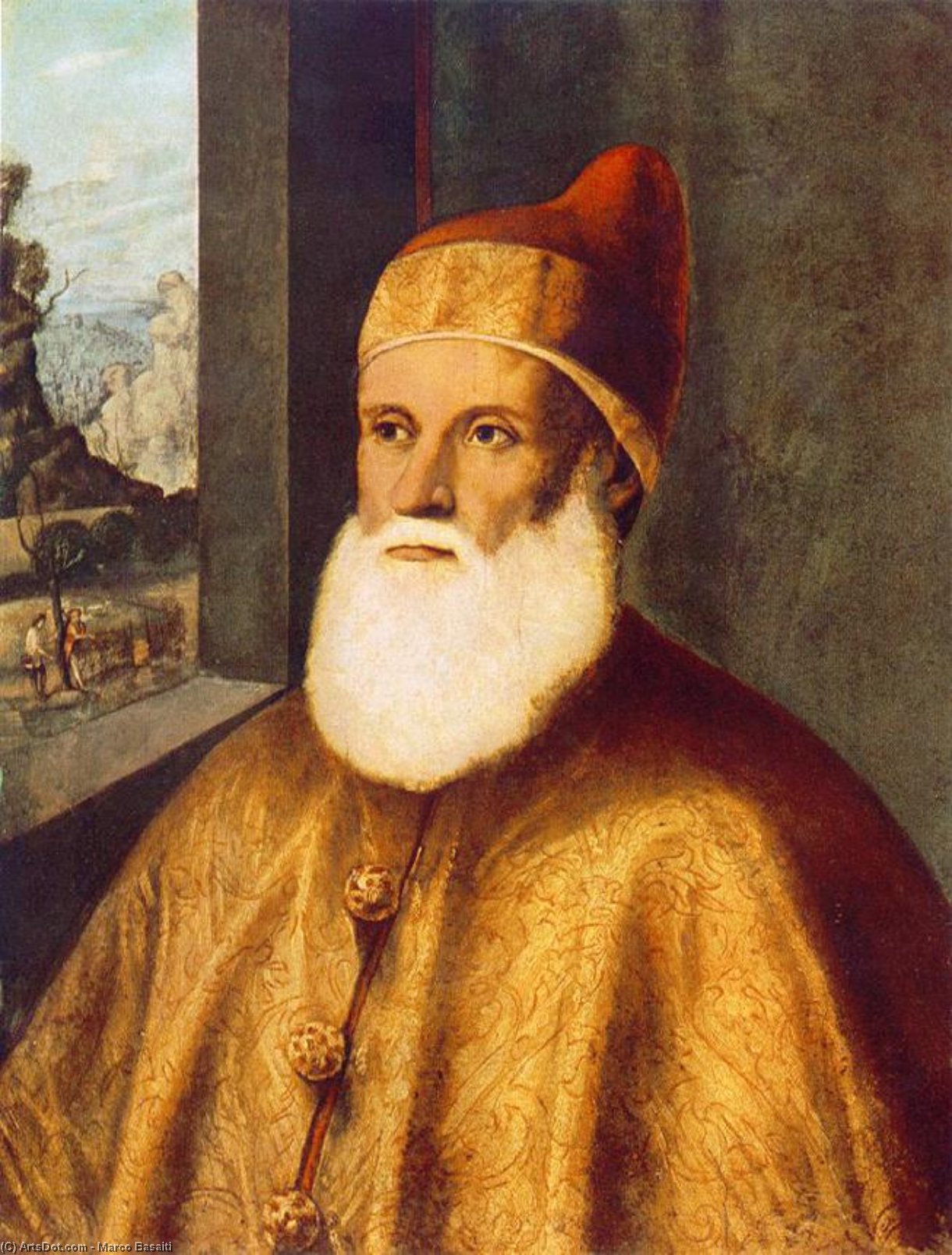Portrait Of Doge Agostino Barbarigo — Marko Basaiti
