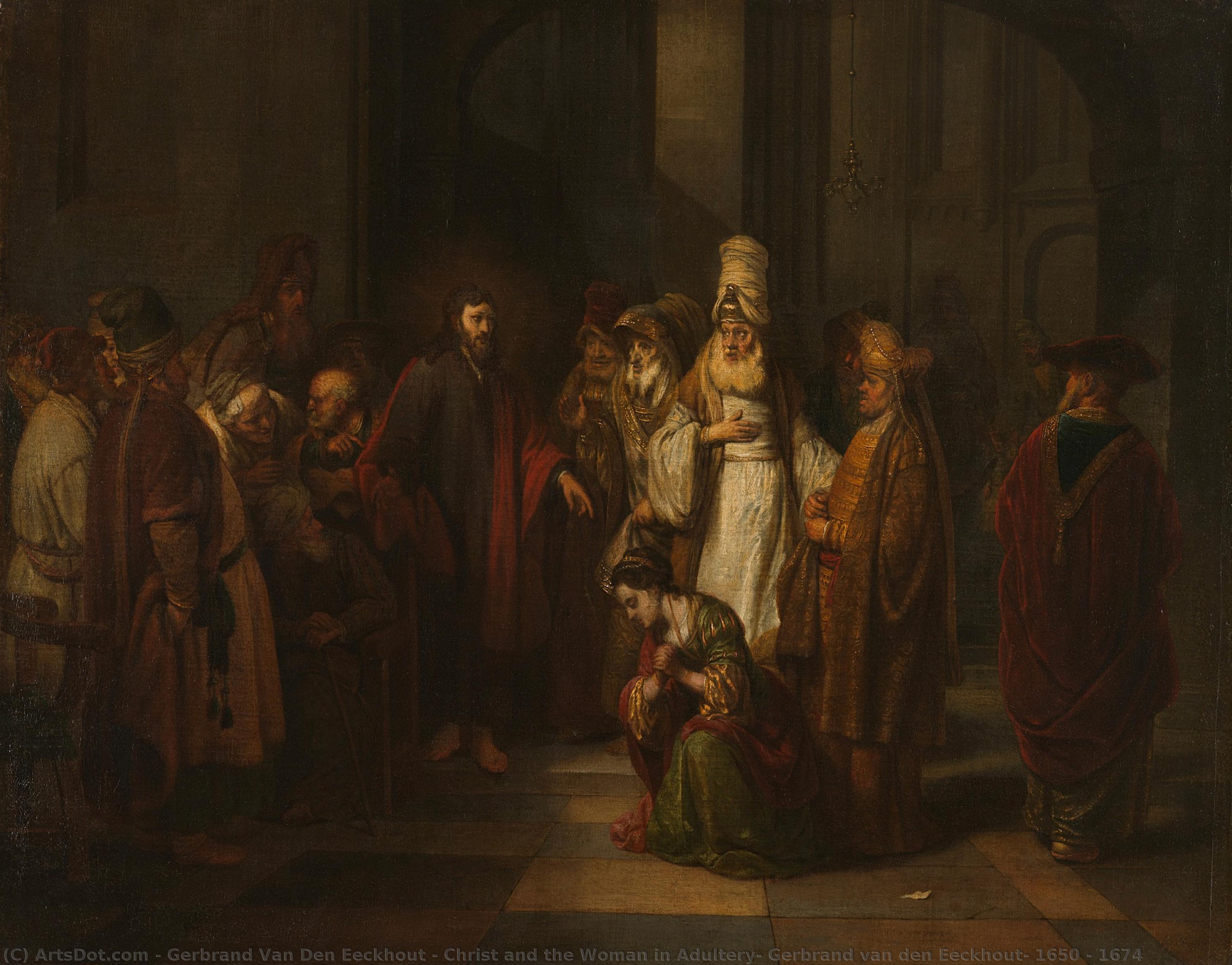 Christ And The Woman In Adultery, Gerbrand Van Den Eeckhout, 1650 - 1674 — Gerbrand Van Den Eeckhout