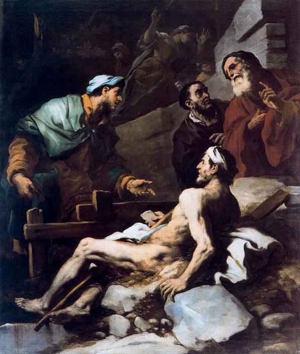 Job On His Dunghill — Luca Giordano