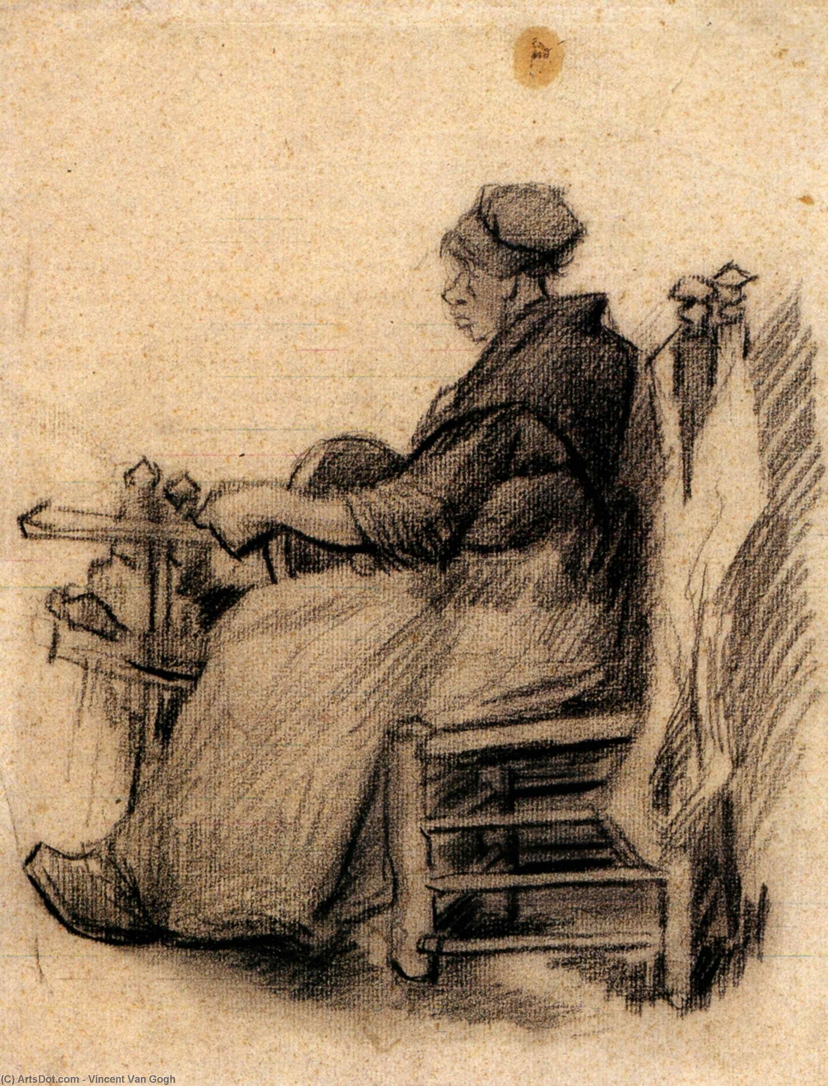 Frau, Die Wolle Windet — Vincent Willem Van Gogh