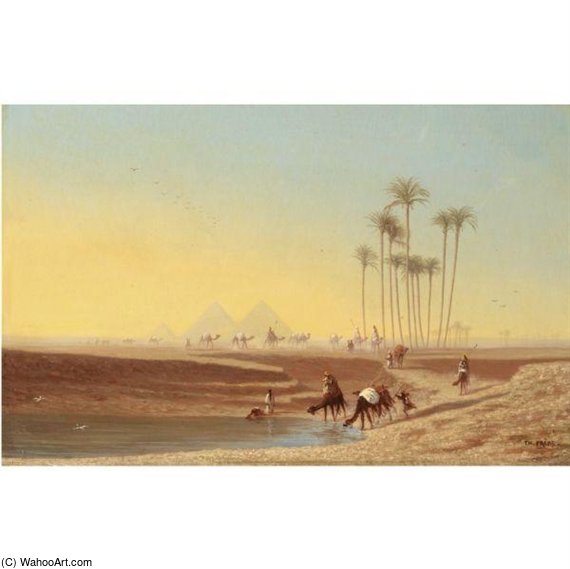 Oasis Pres Des Pyramides — Charles Théodore Frère Dit Frère Bey