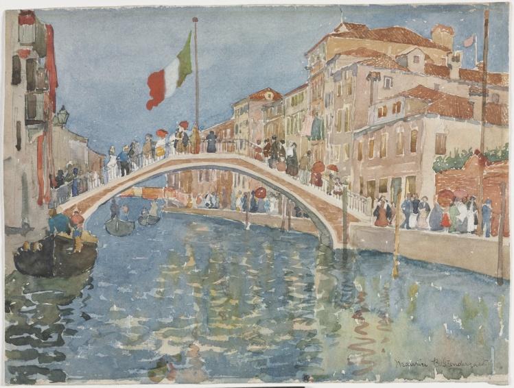 A Bridge In Venice — Maurice Brazil Prendergast