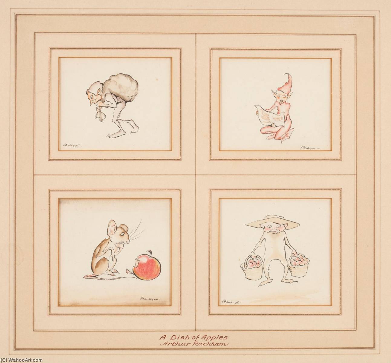 Original Illustrations For A Dish Of Apples — Arthur Rackham