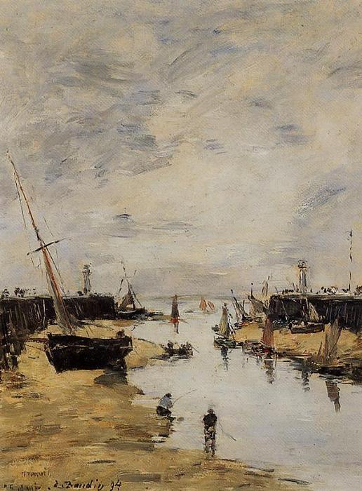 Trouville. The Jettys Low Tide. — Eugène Louis Boudin